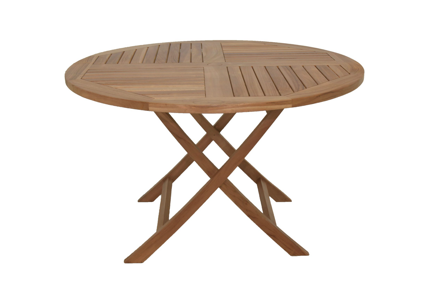 Round Fold Table with 4 Hampton Chairs with Cushions