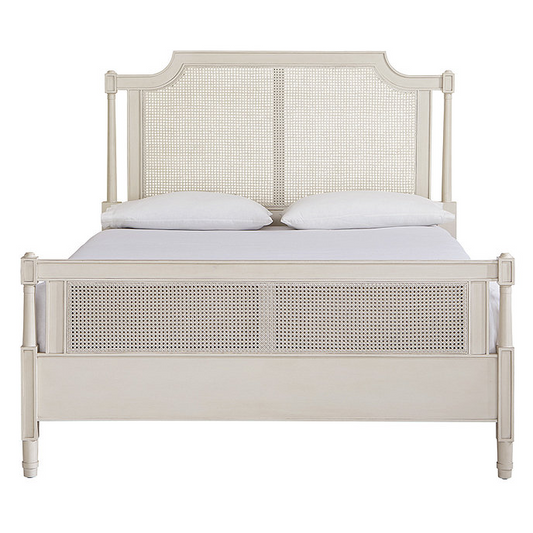 Vintage Luxury Mahony White Bed