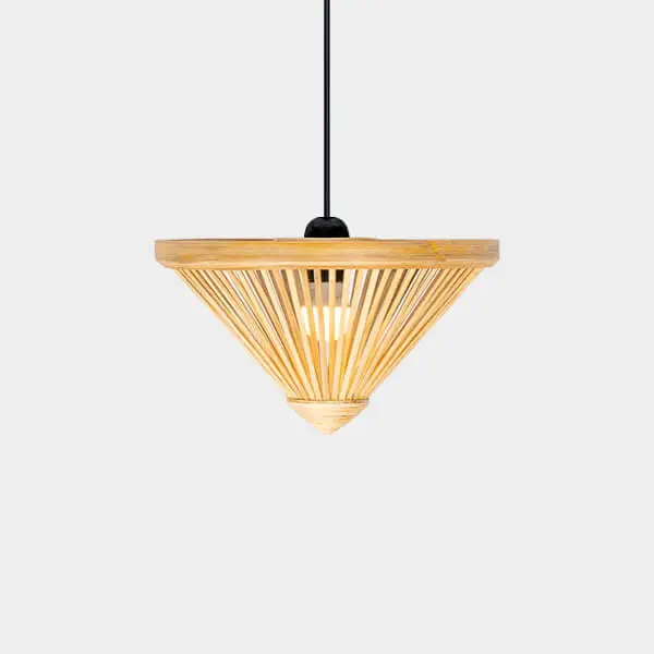 Hanging Cone Bamboo Lamp