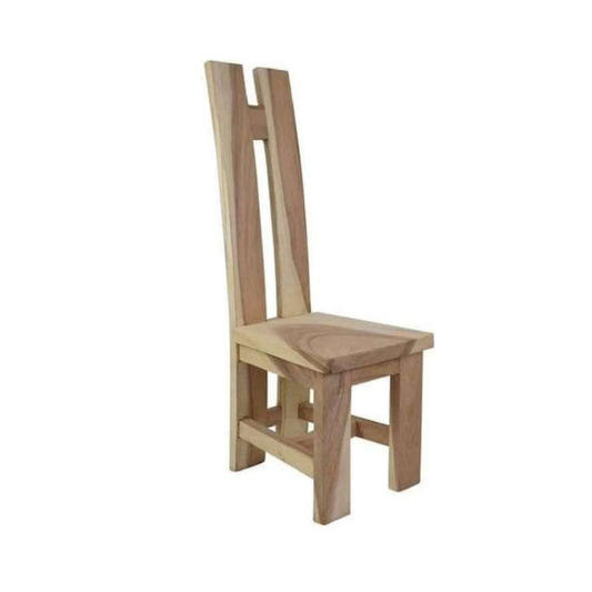 Massive Suar Wood Chair With Hole Section