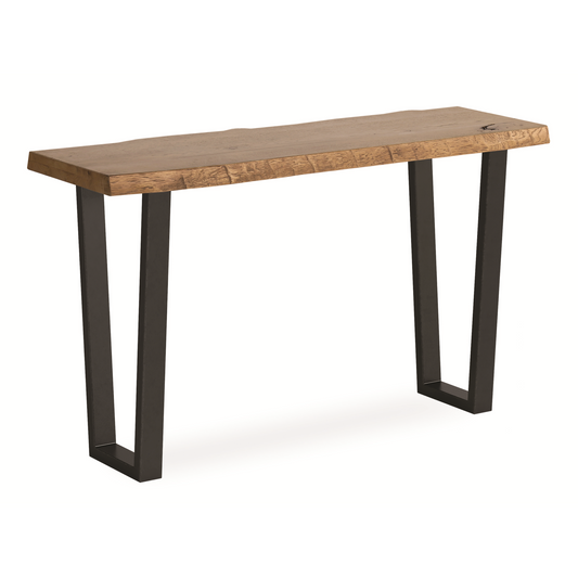 Whole Suar Wood Slice Console with Strong Iron Legs