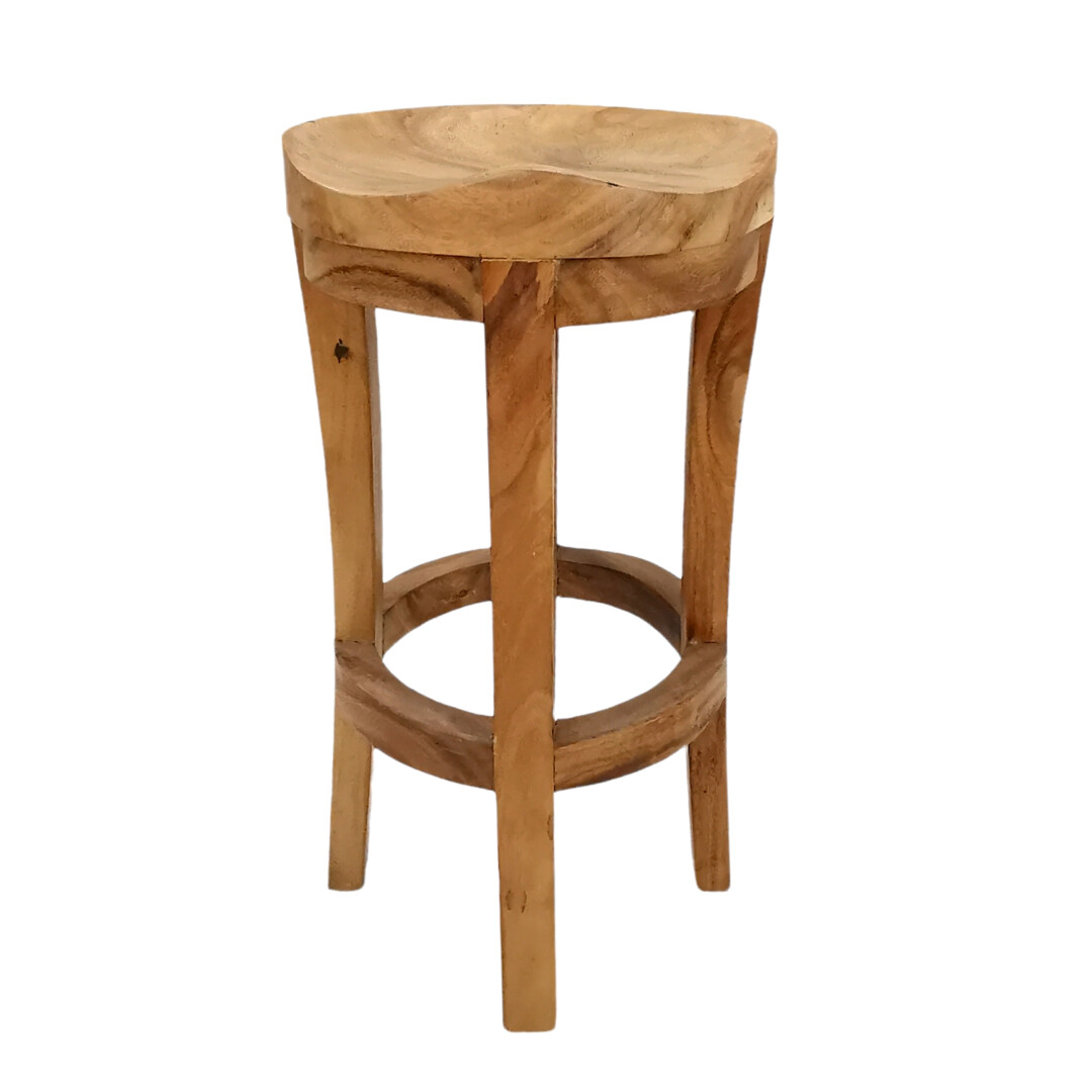 Small Round Teak Wood Stool