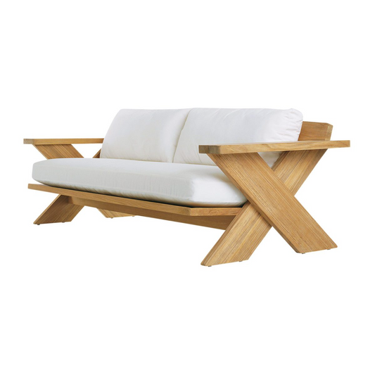 Modern X Shaped Suar Wood Sofa