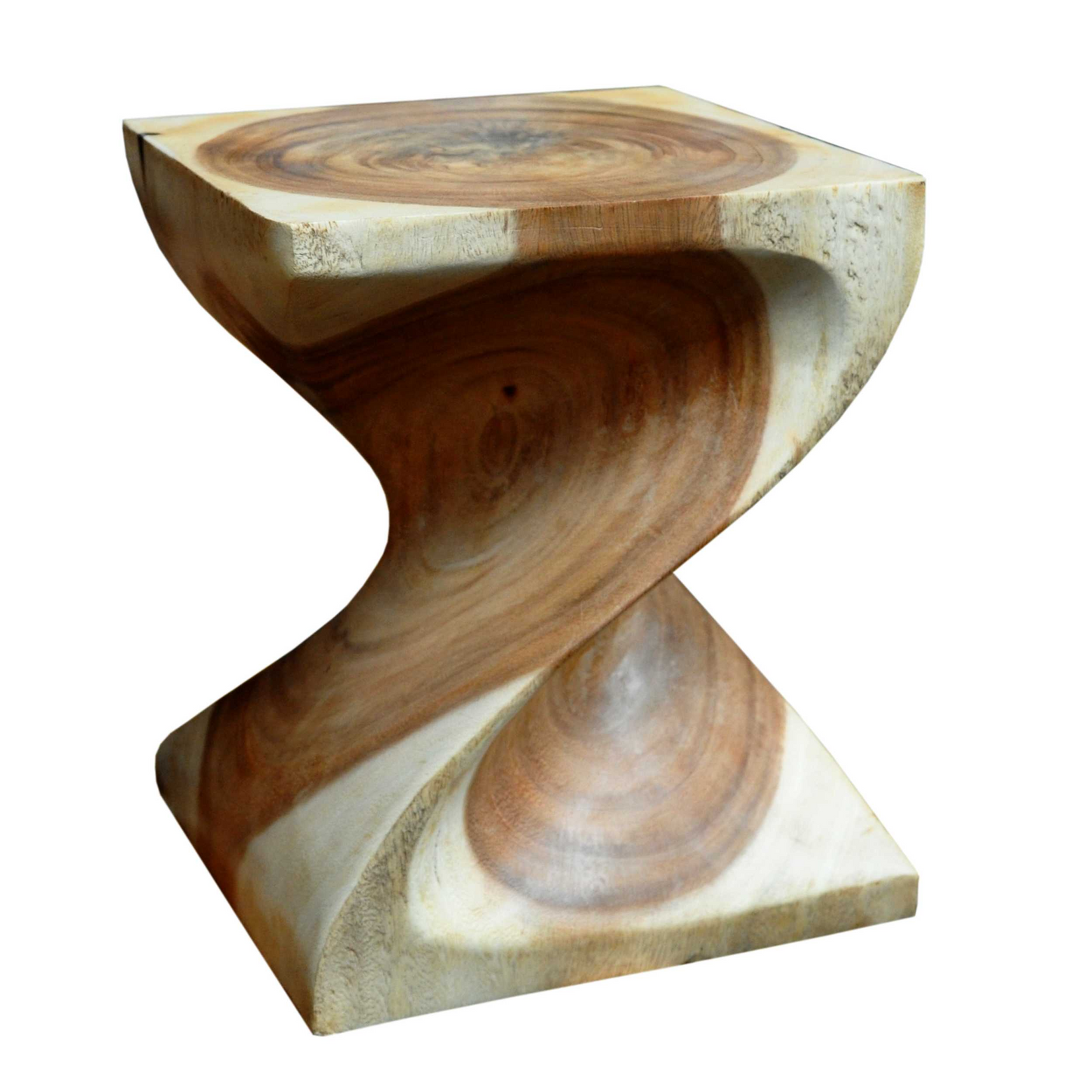 Master's Suar Wood Twisted Stool