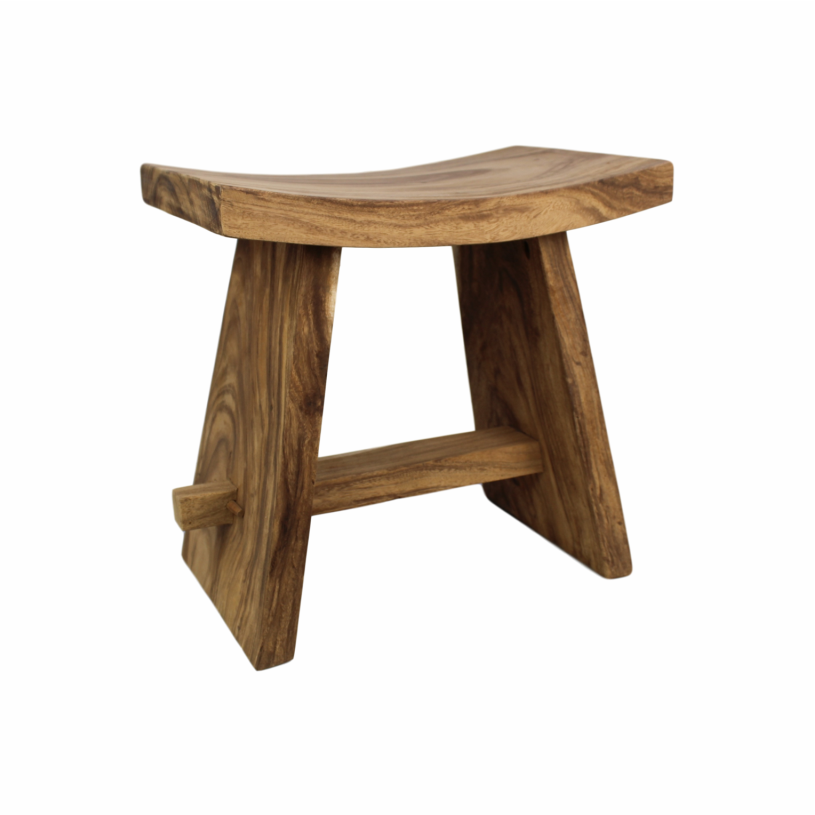 Master's Japanese Gate Teak Wood Stool