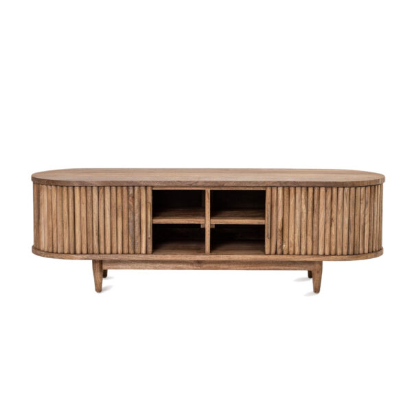 Master Handcraft Teak Wood Sliding Doors Cabinet - Image 2