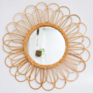 Matahari Rattan Round Mirror