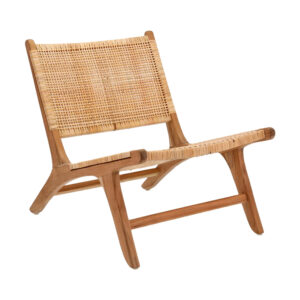 Relax Studio Teak Wood Chair with Woven Textile