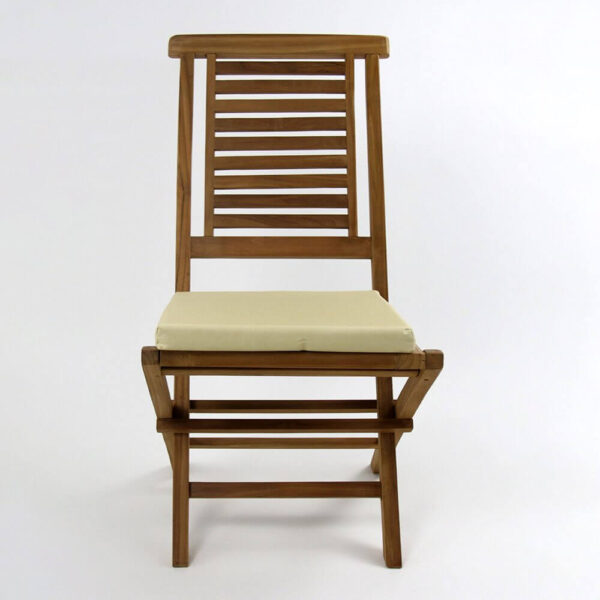 Round Fold Table with 4 Hampton Chairs with Cushions - Image 2