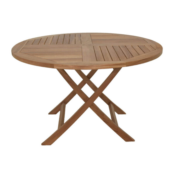 Round Fold Table with 4 Hampton Chairs with Cushions - Image 3