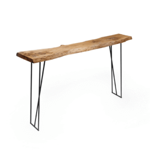 Whole Suar Wood Piece Console with Metal Legs