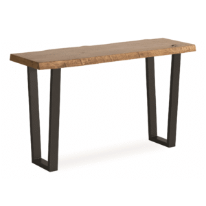 Whole Suar Wood Slice Console with Strong Iron Legs